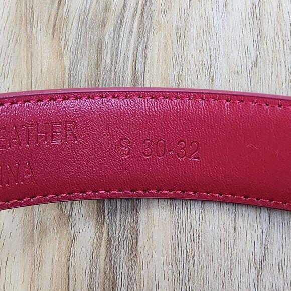 ?️NIB Red Dressy Genuine Leather Belt Small main image 5